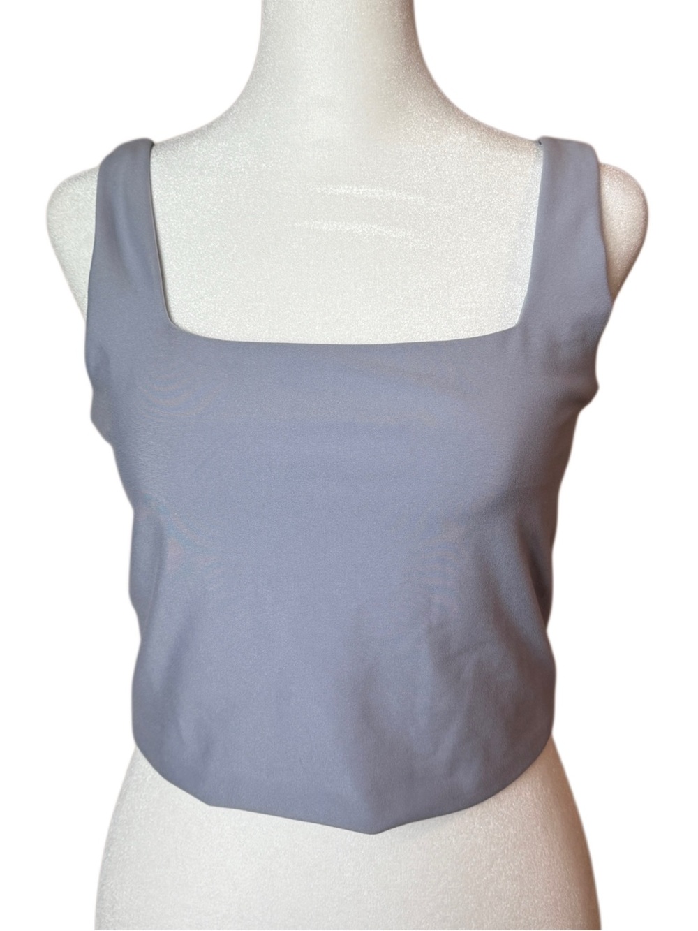 YPB Abercrombie & Fitch Gray/lavender Square Neck Activewear Tank L